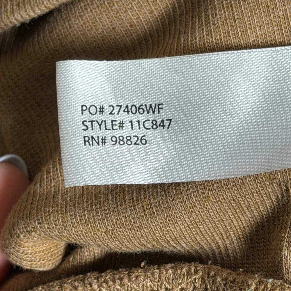 US Polo Assn Mens 2XL Camel Brown Quarter Zip Pullover Sweater Preppy Academia